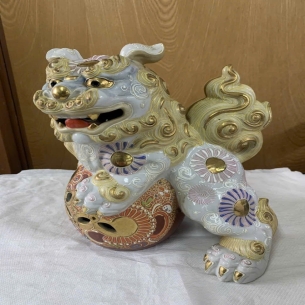 KỲ LÂN GỐM KUTANI NHẬT BẢN – LINH THÚ CHIÊU TÀI, TRẤN TRẠCH, CÁT TƯỜNG