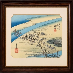 Tranh in khắc gỗ - Tên tác phẩm: Shimada (島田)
