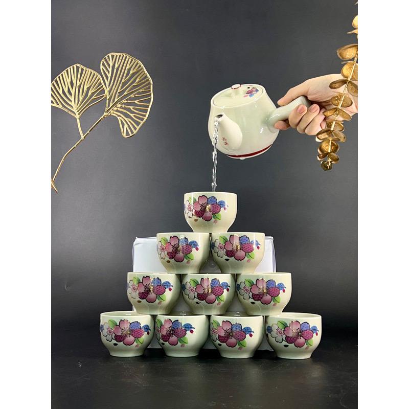 Bộ ấm trà họa tiết cánh hoa đào