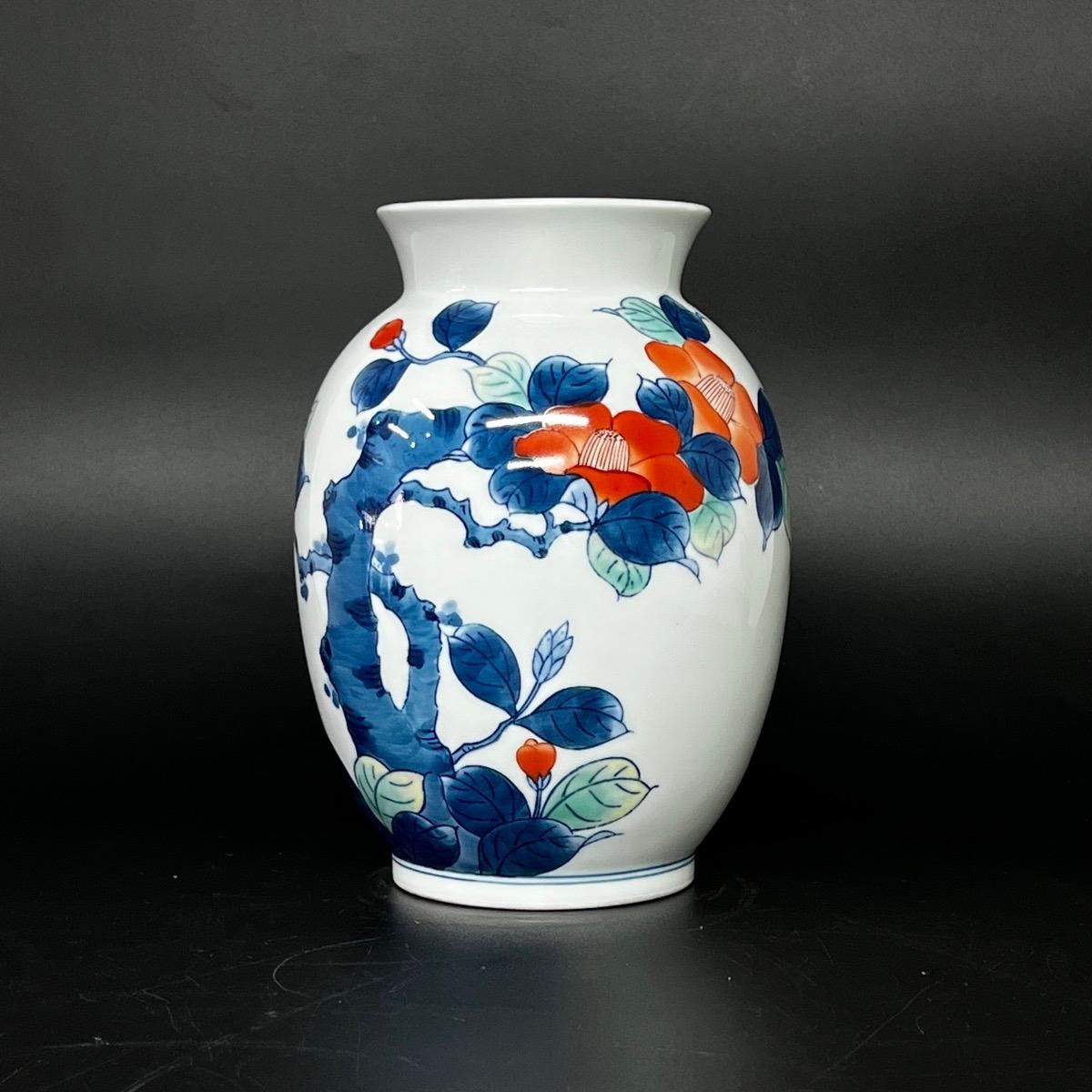 Bình hoa Imari họa tiết hoa trà