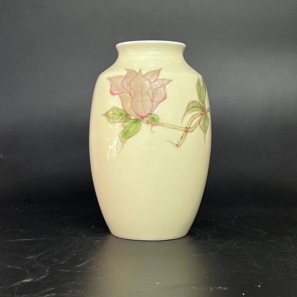 Bình hoa Arita Nhật bản hình trụ kiểu cổ điển sang trọng