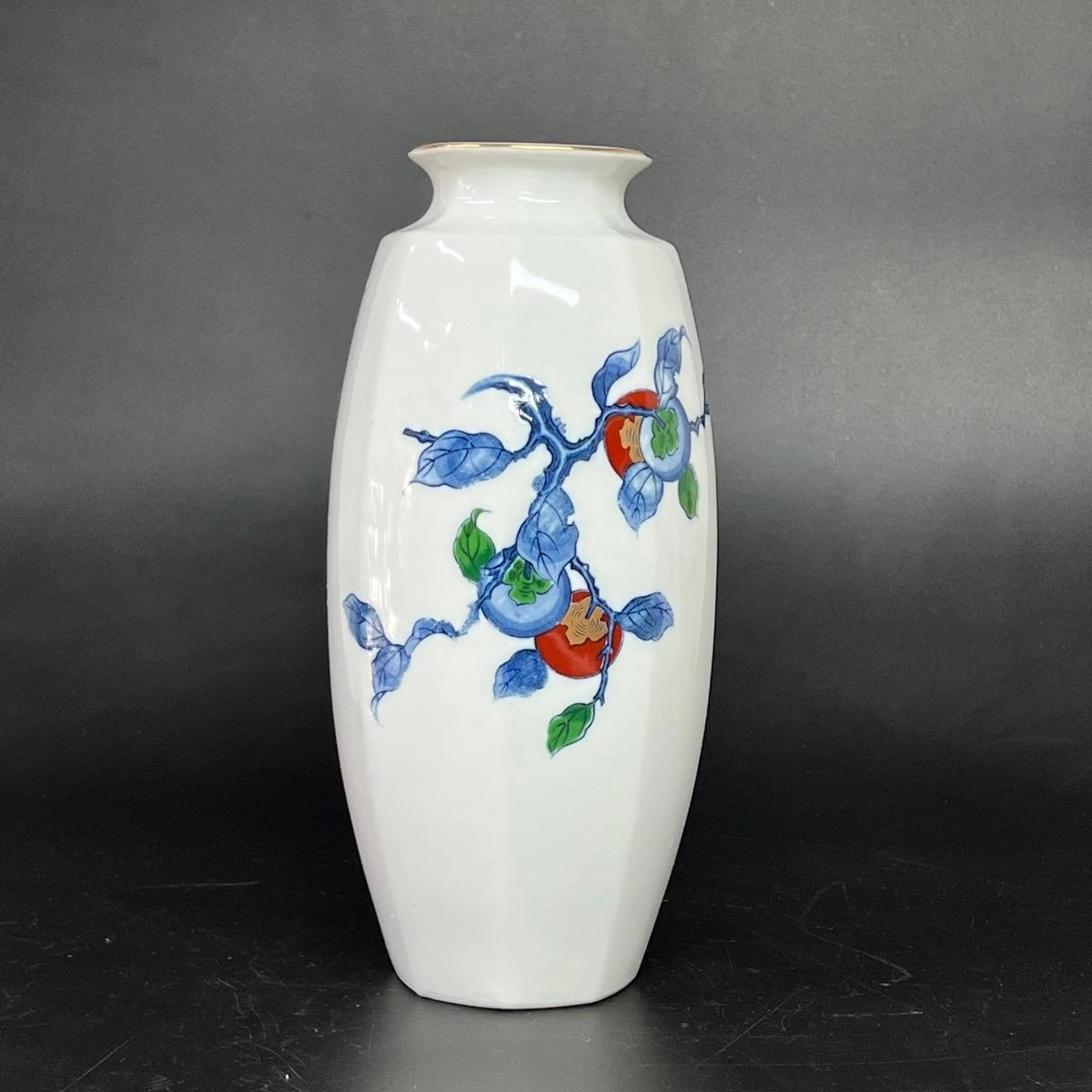 Bình hoa Imari xưa Nhật bản hoạ tiết hoa lá dáng hình trụ cổ điển