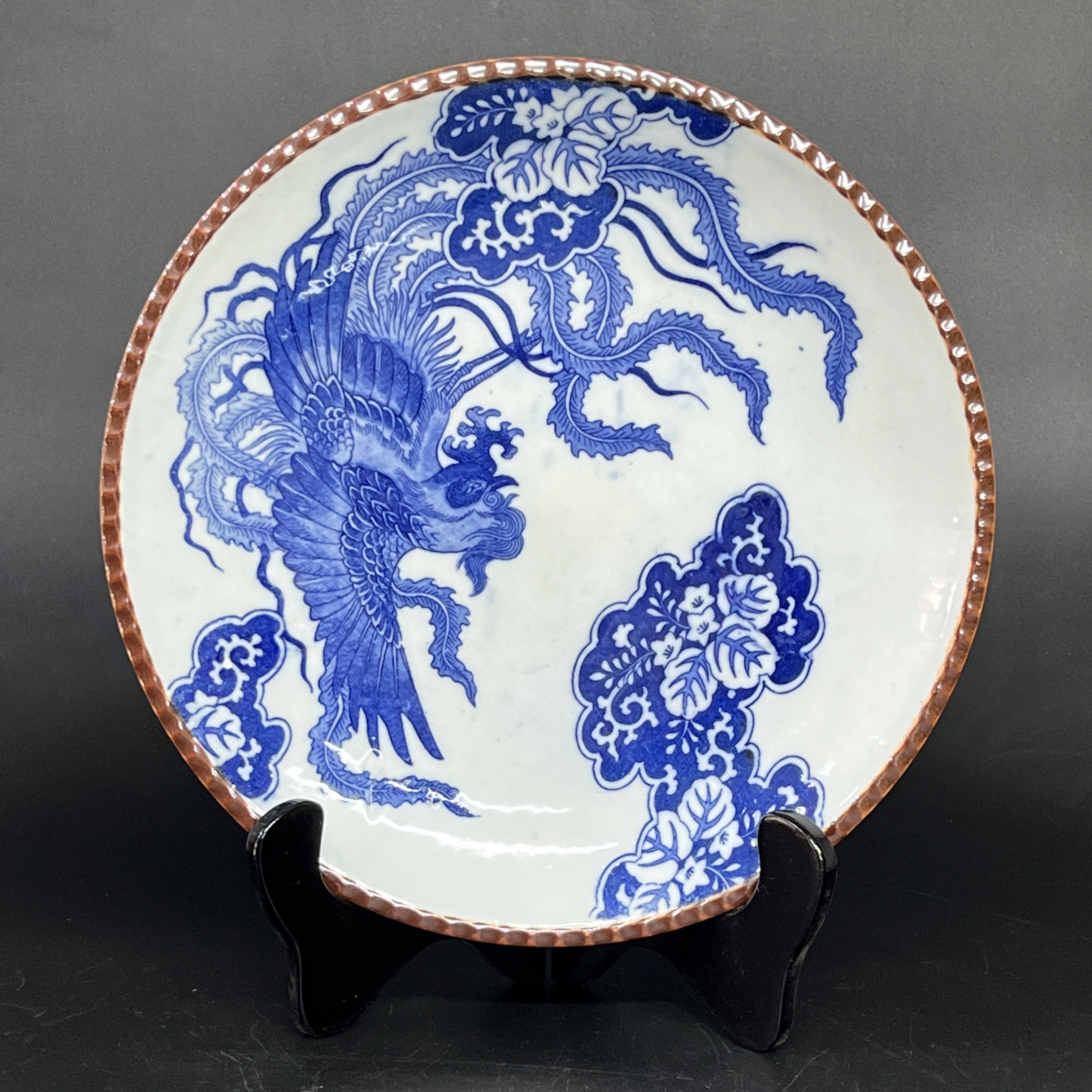 Đĩa trang trí gốm Nhật đĩa ngũ sắc bát giác