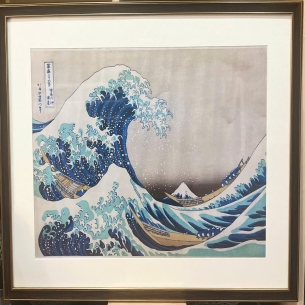 Tranh in khắc gỗ - Tác phẩm : Làn sóng lớn ngoài khơi Kanagawa