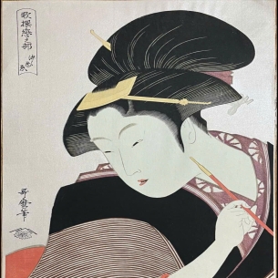 🌸 TRANH MỸ NHÂN NHẬT BẢN – PHONG CÁCH UTAMARO 🌸  